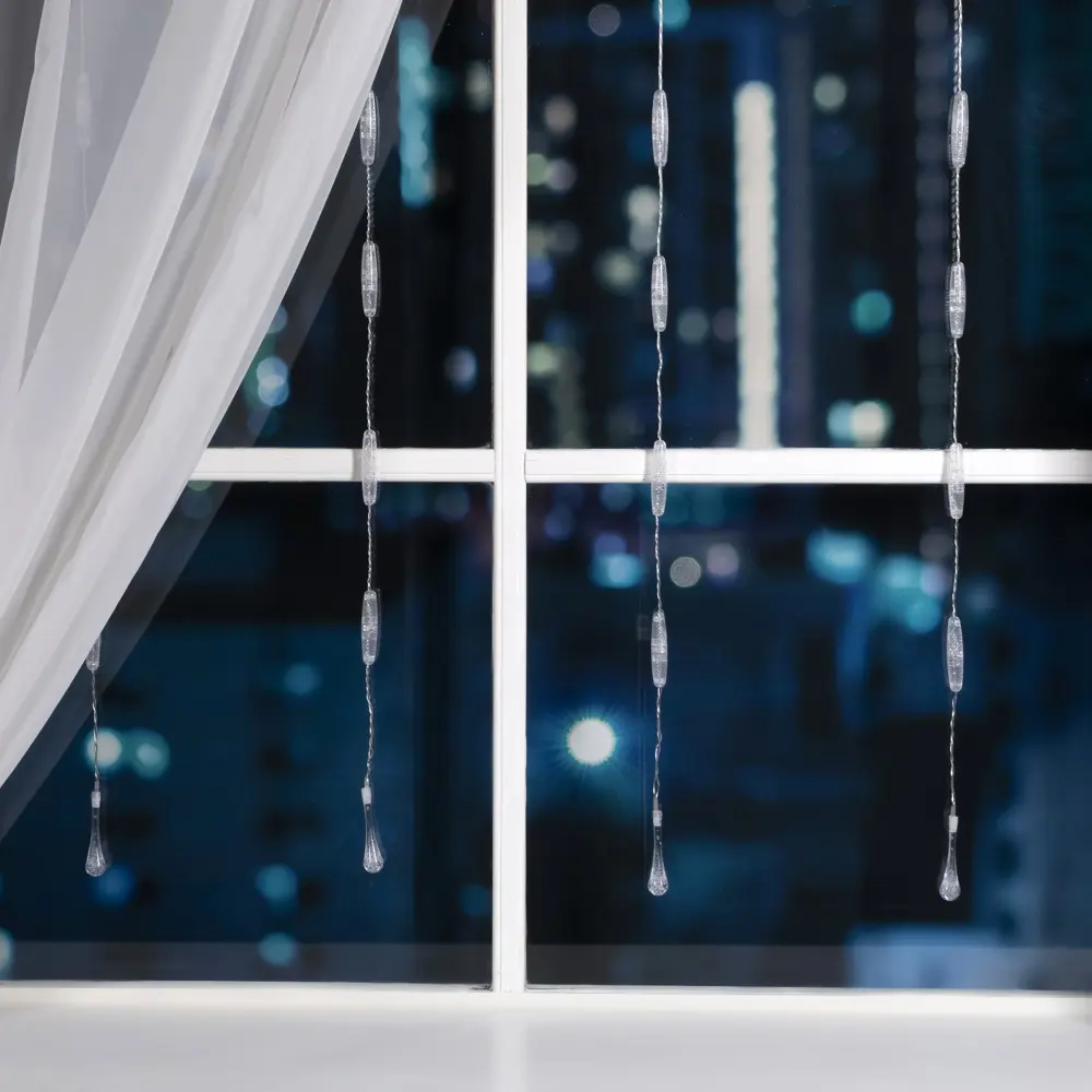 Фото 3 Электрогирлянда комнатная Luazon lighting 3612412 занавес 2.5x2.5 м 50 ламп теплый белый 8 режимов работы Фото 3 Электрогирлянда комнатная Luazon lighting 3612412 занавес 2.5x2.5 м 50 ламп теплый белый 8 режимов работы