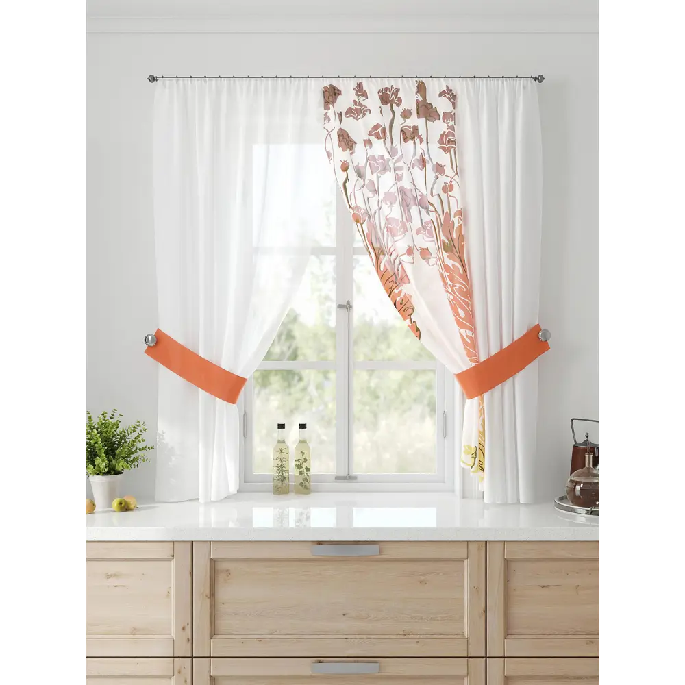 Фото Тюль Comfy way Лерис - 117 CW509117-150 на шторной ленте 150x300 см цвет белый