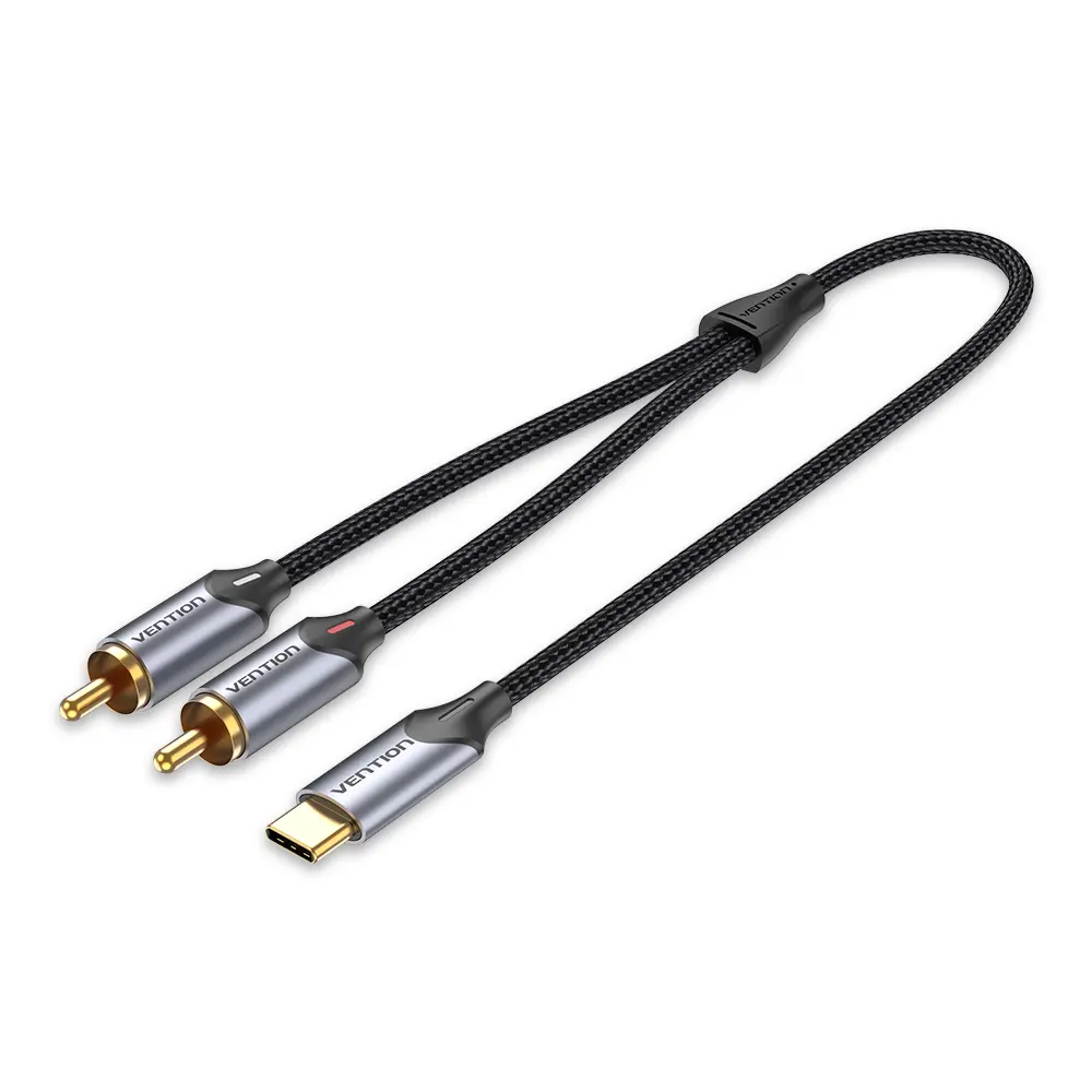 Фото Переходник-разветвитель Vention гибкий USB-C M/2RCA M 1.5 м BGUHG Фото Переходник-разветвитель Vention гибкий USB-C M/2RCA M 1.5 м BGUHG