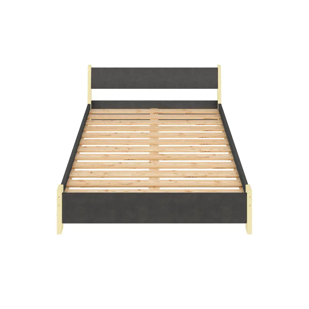 Фото 3 Кровать Solarius Мишка реечное основание 170x80x210см дерево цвет темно-серый/ванильный Фото 3 Кровать Solarius Мишка реечное основание 170x80x210см дерево цвет темно-серый/ванильный