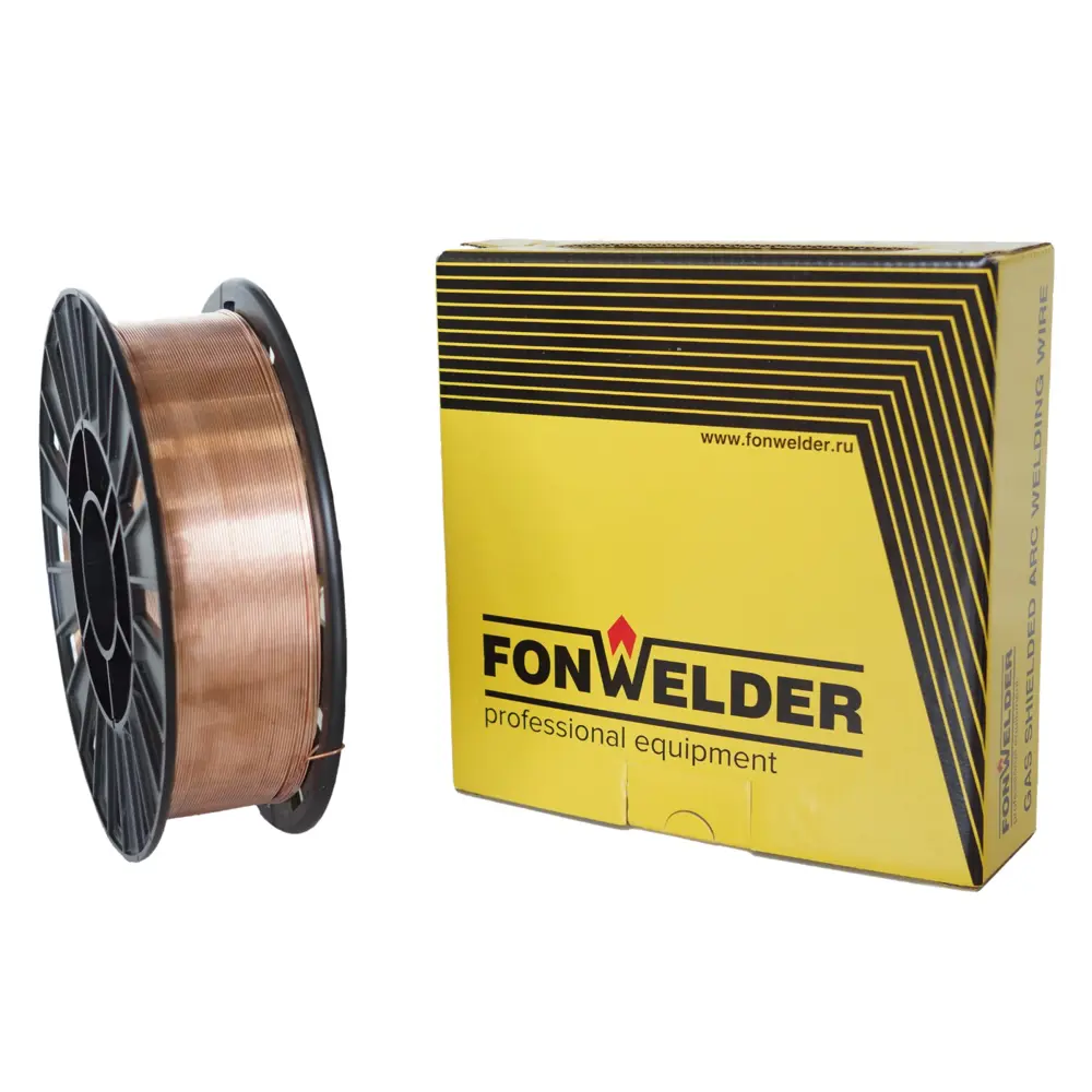 Фото 2 Проволока сварочная омедненная ER70S-6 Fonwelder 1.2 мм 5 кг Фото 2 Проволока сварочная омедненная ER70S-6 Fonwelder 1.2 мм 5 кг