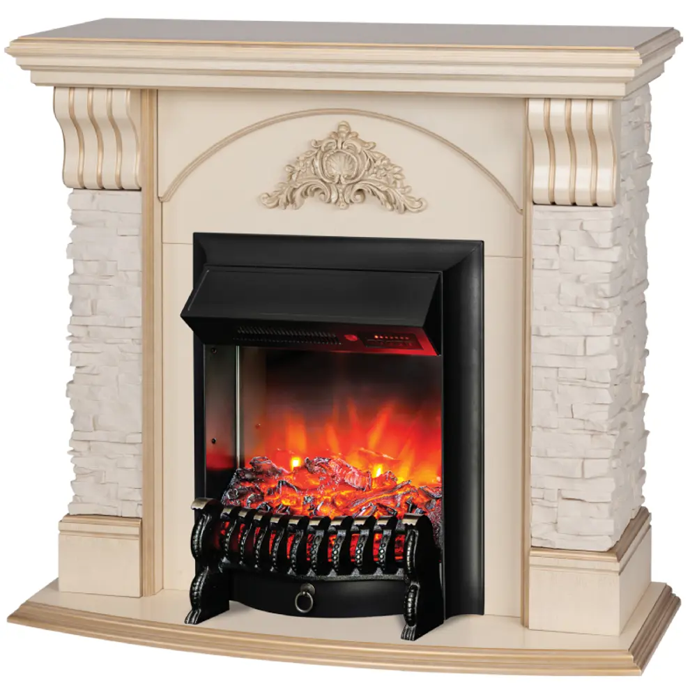 Фото 2 Каминокомплект Realflame Athena с очагом Fobos Lux BL 1600Вт дуб шале белый Фото 2 Каминокомплект Realflame Athena с очагом Fobos Lux BL 1600Вт дуб шале белый
