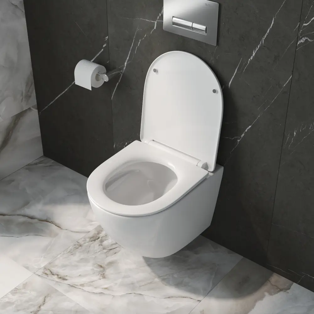 Фото 4 Унитаз подвесной Belbagno BB5177CH-TOR/SC безободковый с сиденьем микролифт Фото 4 Унитаз подвесной Belbagno BB5177CH-TOR/SC безободковый с сиденьем микролифт