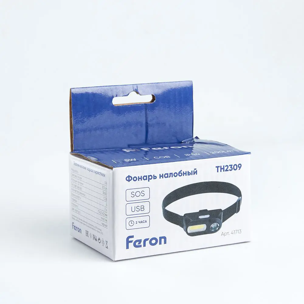Фото 4 Фонарь налобный Feron TH2309 с аккумулятором USB 1x18650, 3W+2W XPE+COB IP44, пластик Фото 4 Фонарь налобный Feron TH2309 с аккумулятором USB 1x18650, 3W+2W XPE+COB IP44, пластик