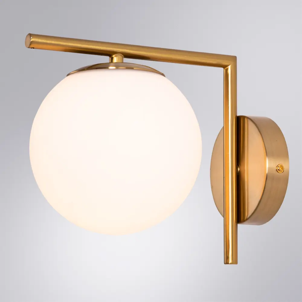Фото 2 Настенный светильник ARTE LAMP A1924AP-1AB Bolla-unica цвет оранжевый медный Фото 2 Настенный светильник ARTE LAMP A1924AP-1AB Bolla-unica цвет оранжевый медный