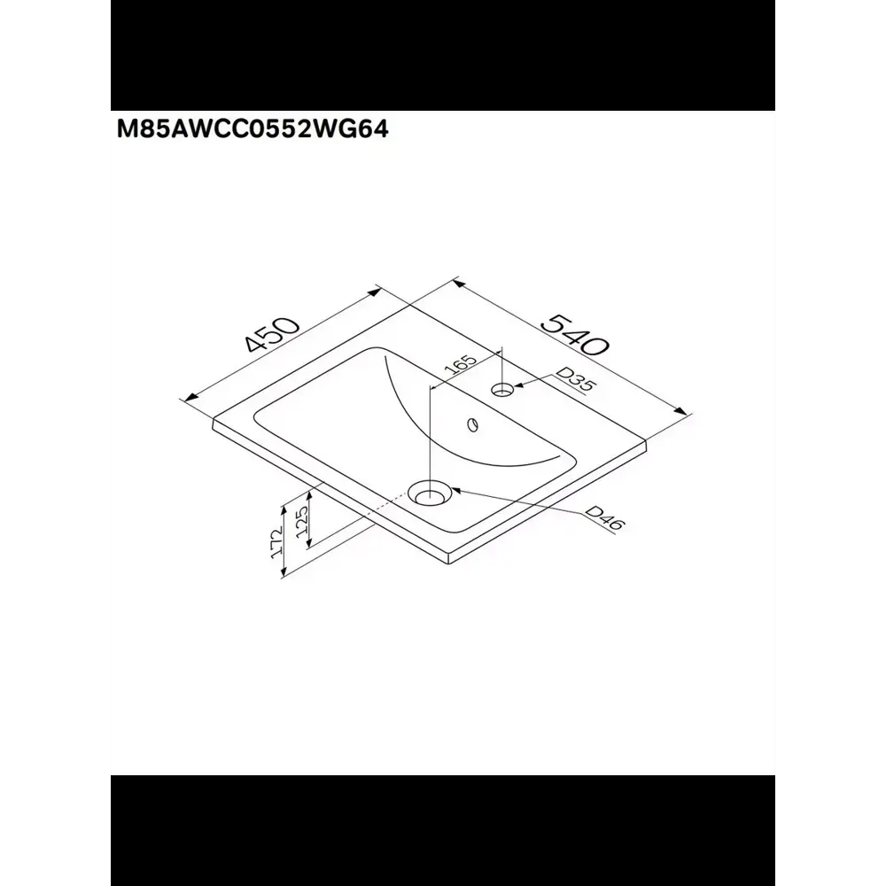 Фото 9 Тумба под раковину подвесная Am.pm M88-FHX0552WG-WCC0552WG64 52.5см цвет белый, с раковиной
