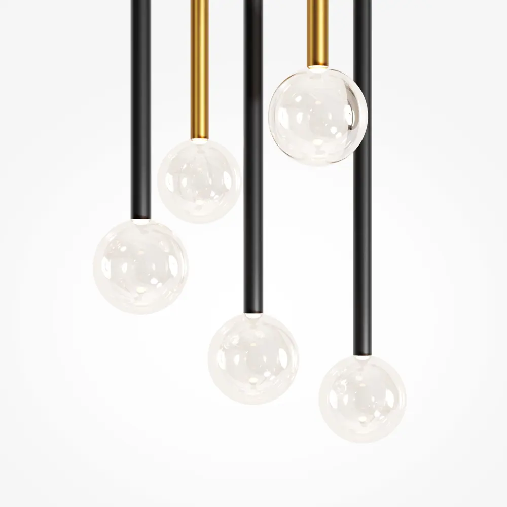 Фото 2 Светильник подвесной светодиодный Maytoni Bubble dream Mod383pl-l16bbs3k 5 м² теплый белый (желтый) свет цвет черный Фото 2 Светильник подвесной светодиодный Maytoni Bubble dream Mod383pl-l16bbs3k 5 м² теплый белый (желтый) свет цвет черный