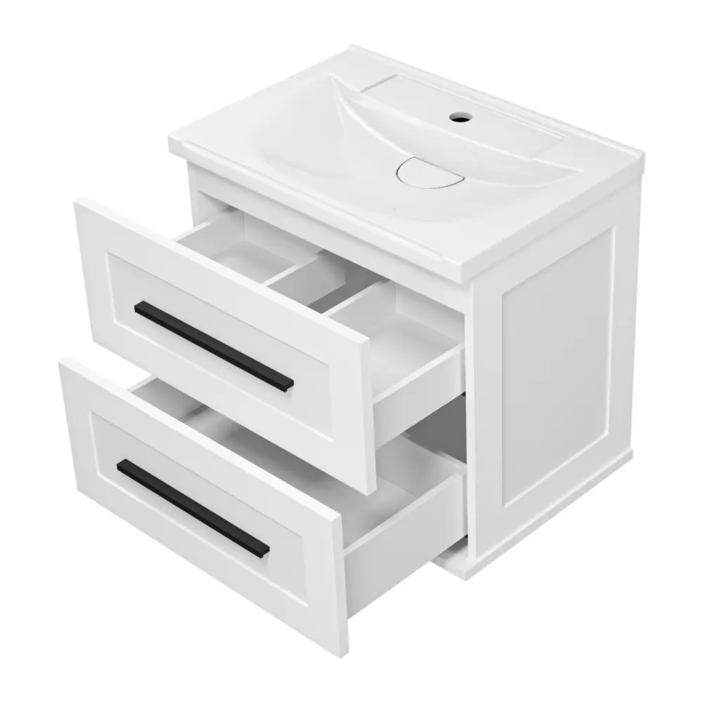 Фото 2 Тумба с раковиной в ванную Misty Модерн 60 подвесная Фото 2 Тумба с раковиной в ванную Misty Модерн 60 подвесная