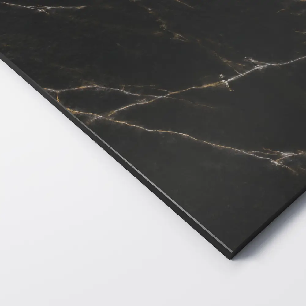Фото Кухонная столешница Slotex 120x60x1.2 см HPL-пластик цвет черный мрамор Фото Кухонная столешница Slotex 120x60x1.2 см HPL-пластик цвет черный мрамор