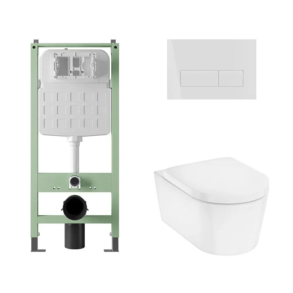 Фото Комплект инсталляция с унитазом Hansgrohe ALS.SIS1102.WHHGSET012 цвет белый Фото Комплект инсталляция с унитазом Hansgrohe ALS.SIS1102.WHHGSET012 цвет белый