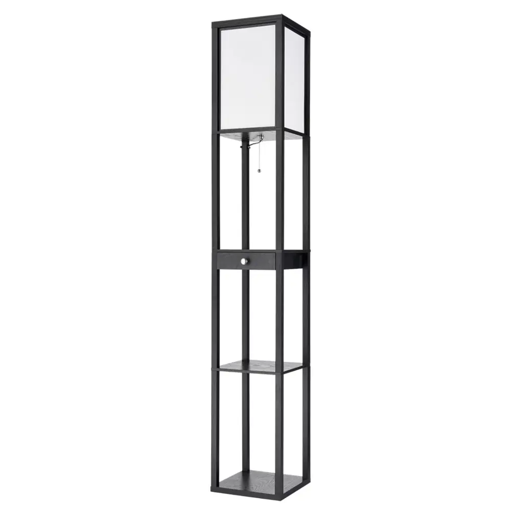 Фото Торшер Lumion Practic 8092-1F со столиком цвет черный Фото Торшер Lumion Practic 8092-1F со столиком цвет черный