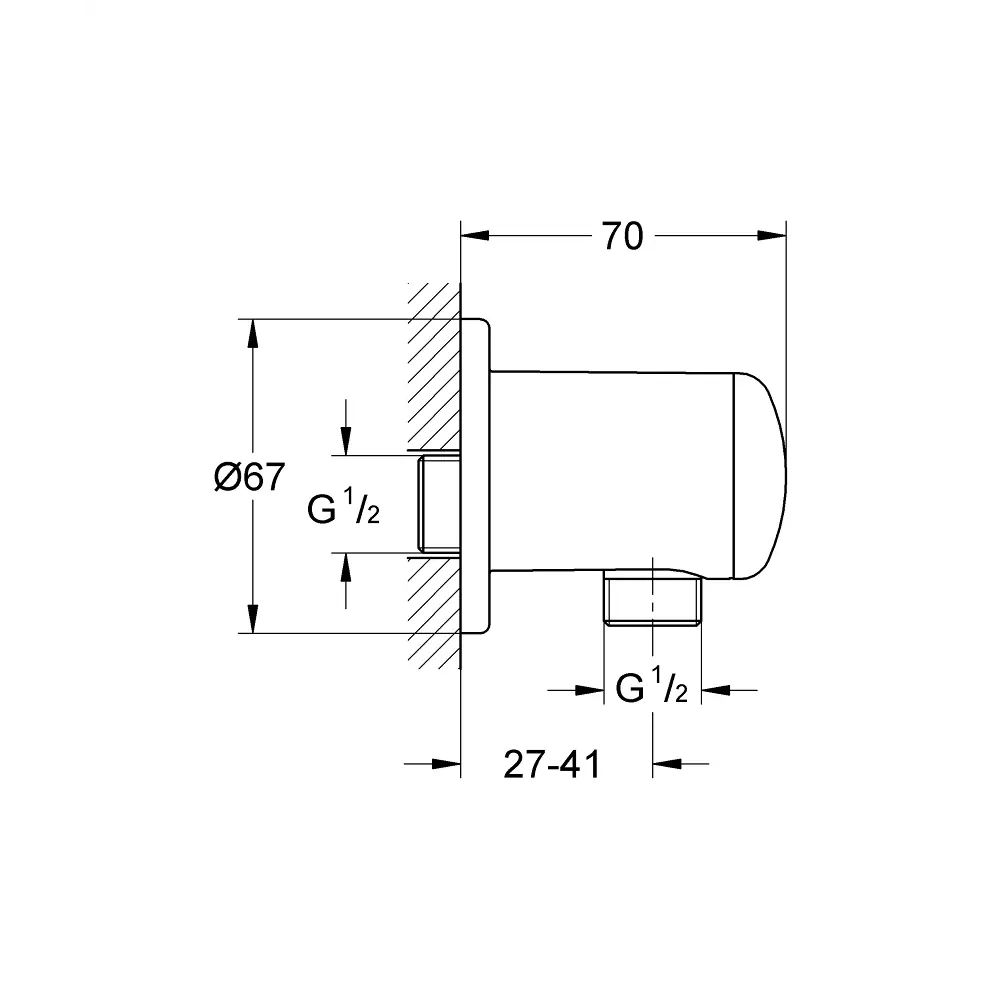Фото 2 Подключение для душевого шланга Grohe Relexa 28671000 Фото 2 Подключение для душевого шланга Grohe Relexa 28671000