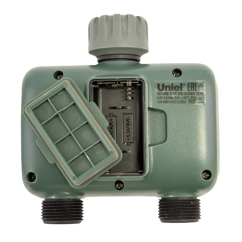 Фото 8 Таймер автополива электронный Uniel UST-A400 2C/WF IP65 2 канала шлюз в/к зеленый Фото 8 Таймер автополива электронный Uniel UST-A400 2C/WF IP65 2 канала шлюз в/к зеленый