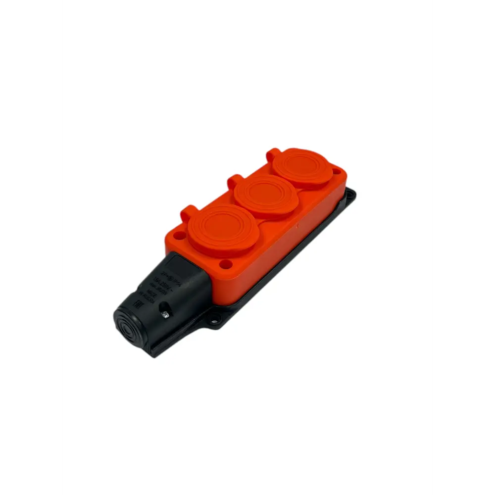 Фото 6 Розетка тройная с вилкой NVO-KI-COMBI-K-3-V-16-54-ORANGE с заземлением и крышкой 230 В 16 A цвет оранжевый Фото 6 Розетка тройная с вилкой NVO-KI-COMBI-K-3-V-16-54-ORANGE с заземлением и крышкой 230 В 16 A цвет оранжевый