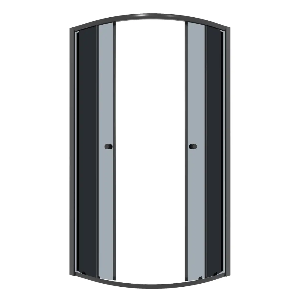 Фото Душевой уголок Niagara Eco NG-1003-14T 1/4 круга 80x80см черный профиль эффект стекла тонированный Фото Душевой уголок Niagara Eco NG-1003-14T 1/4 круга 80x80см черный профиль эффект стекла тонированный