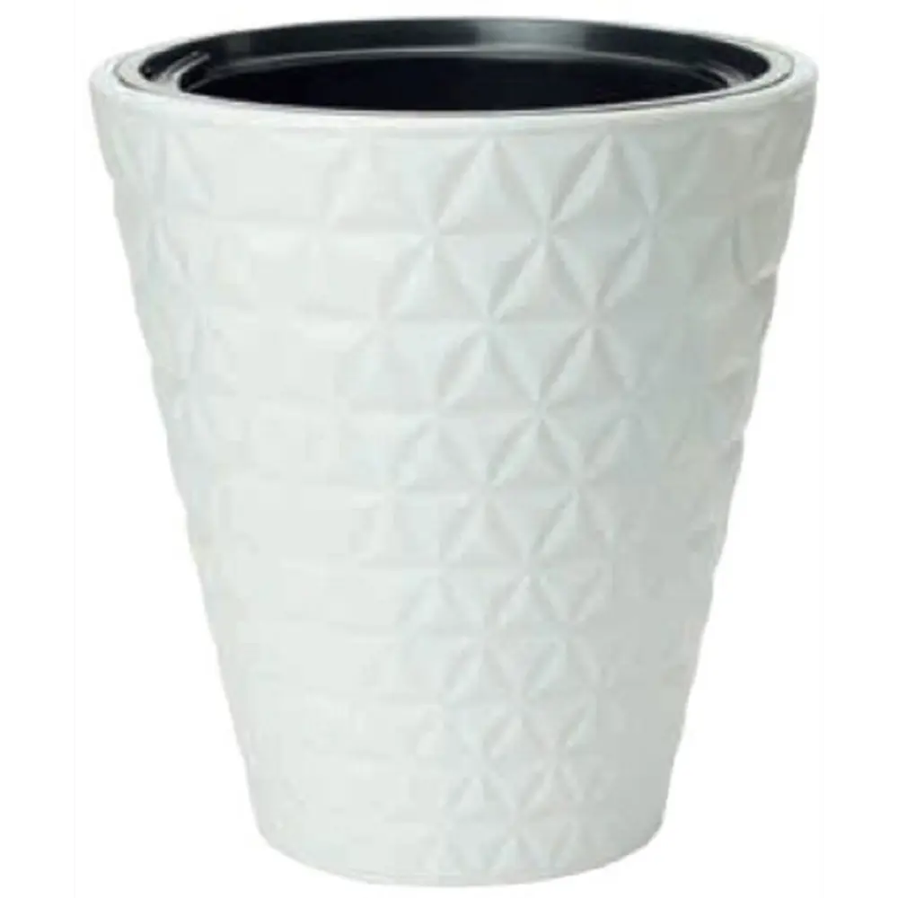 Фото Кашпо Diamond Form-plastic d 30 см 32.5 см 14 л полипропилен белый Фото Кашпо Diamond Form-plastic d 30 см 32.5 см 14 л полипропилен белый
