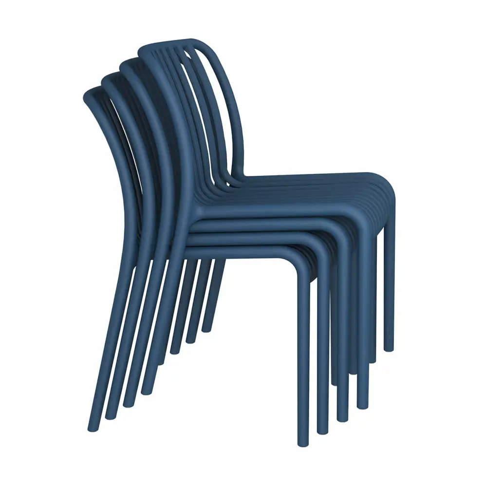 Фото 5 Стул садовый Sheffilton 2585961405 53x79x58 см пластик цвет темно-синий
