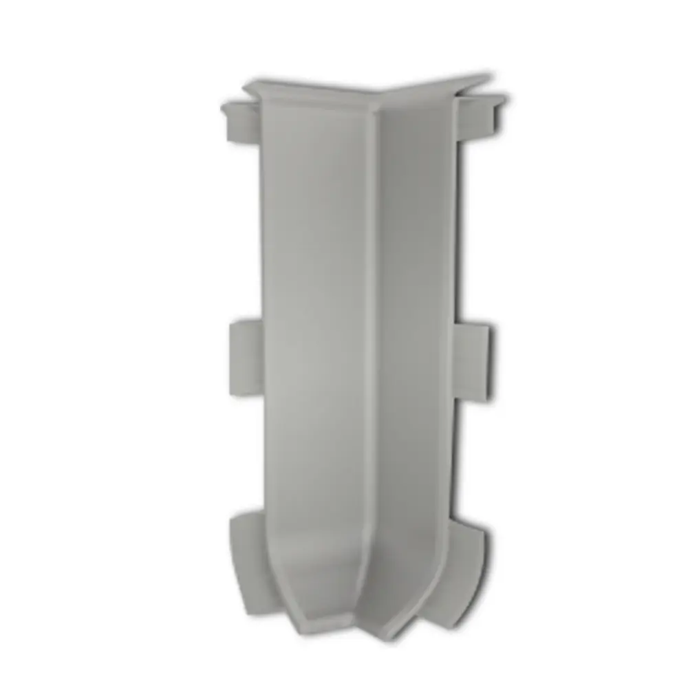 Фото Внутренний угол на плинтус 40мм алюминий цвет серебро 4 шт Фото Внутренний угол на плинтус 40мм алюминий цвет серебро 4 шт