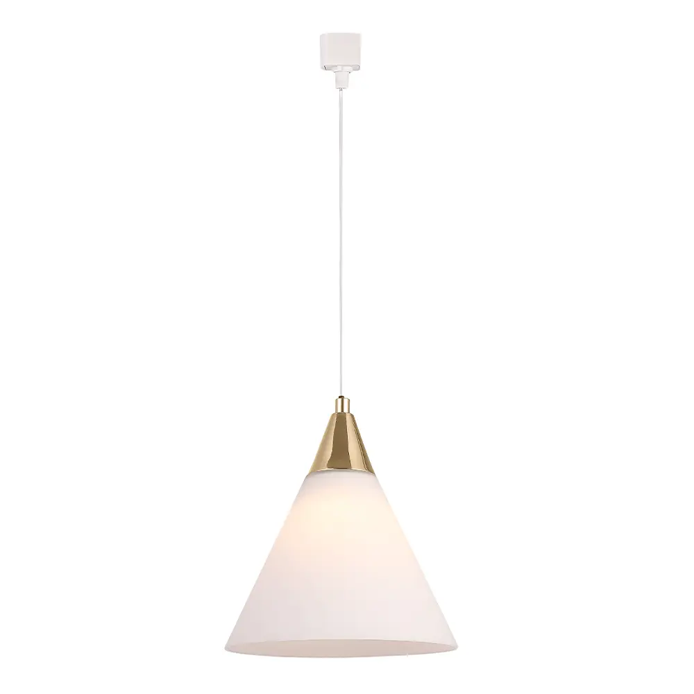 Фото Трековый светильник подвесной под лампу E27 Crystal Lux Clt 0.31 016 wh-go однофазный цвет жёлтый/золотой Фото Трековый светильник подвесной под лампу E27 Crystal Lux Clt 0.31 016 wh-go однофазный цвет жёлтый/золотой