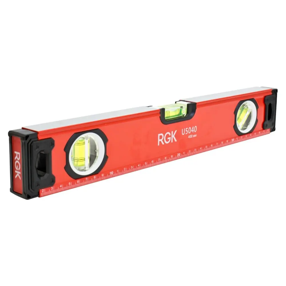 Фото 2 Уровень пузырьковый RGK U5040 3 глазка 400 мм