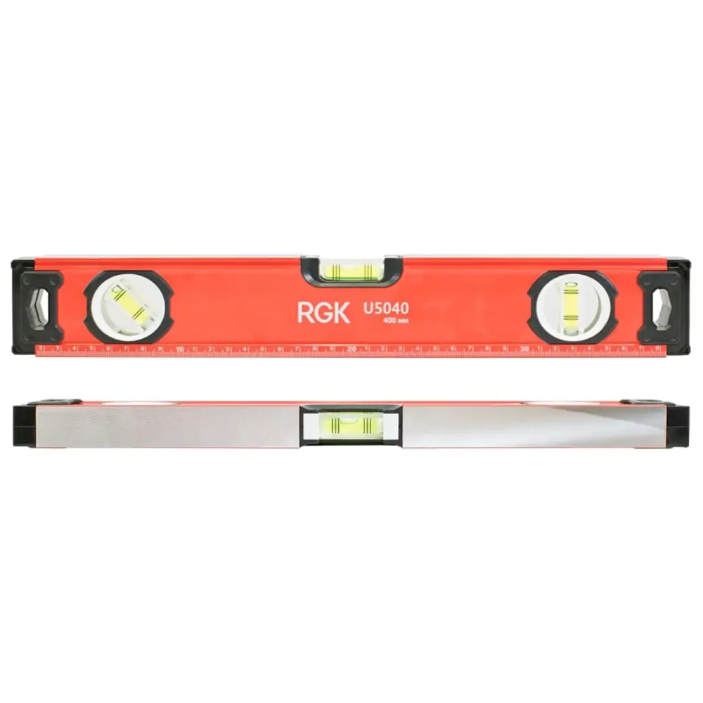 Фото Уровень пузырьковый RGK U5040 3 глазка 400 мм
