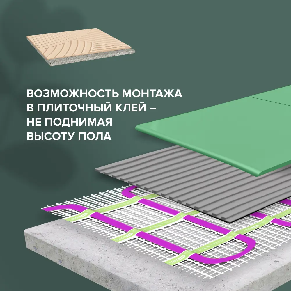 Фото 2 Нагревательный мат для теплого пола Caleo Easymat 8 м2 1440 Вт Фото 2 Нагревательный мат для теплого пола Caleo Easymat 8 м2 1440 Вт