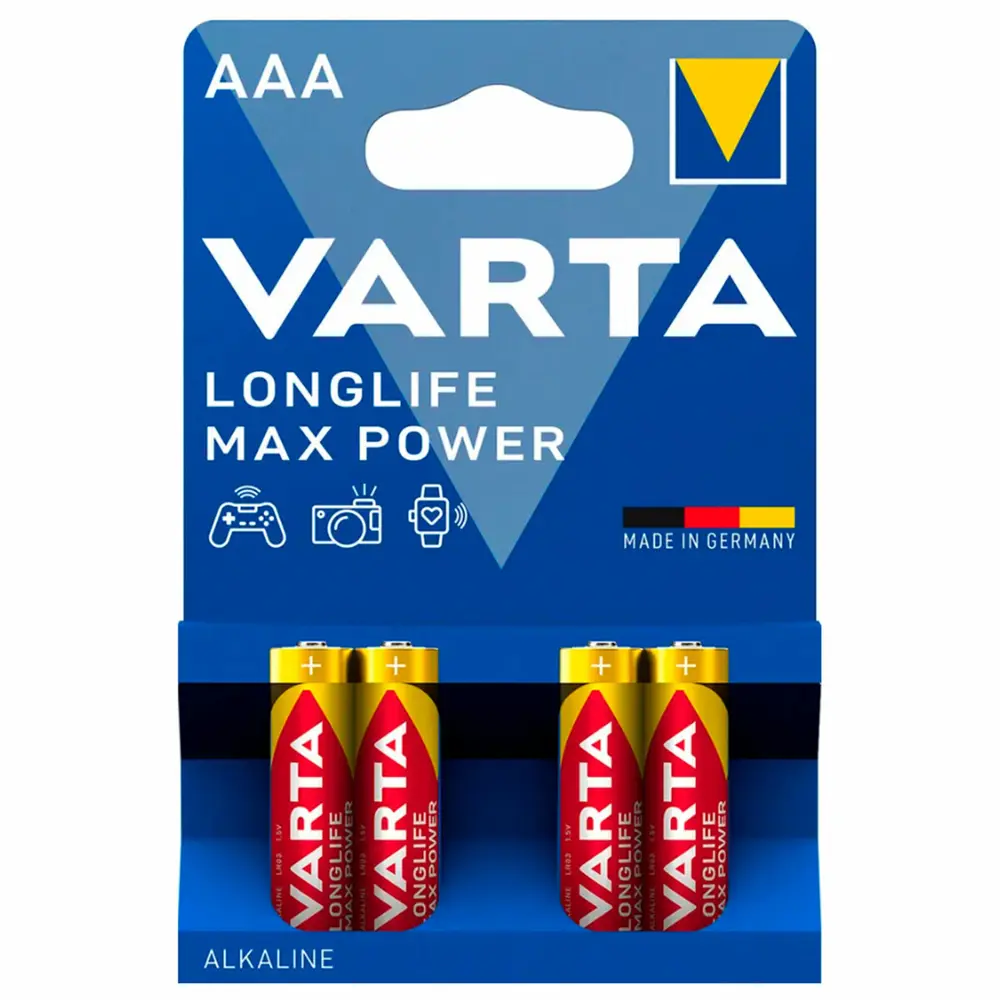 Фото Батарейки Varta longlife max power алкалиновая LR03 ААА 4 шт. Фото Батарейки Varta longlife max power алкалиновая LR03 ААА 4 шт.