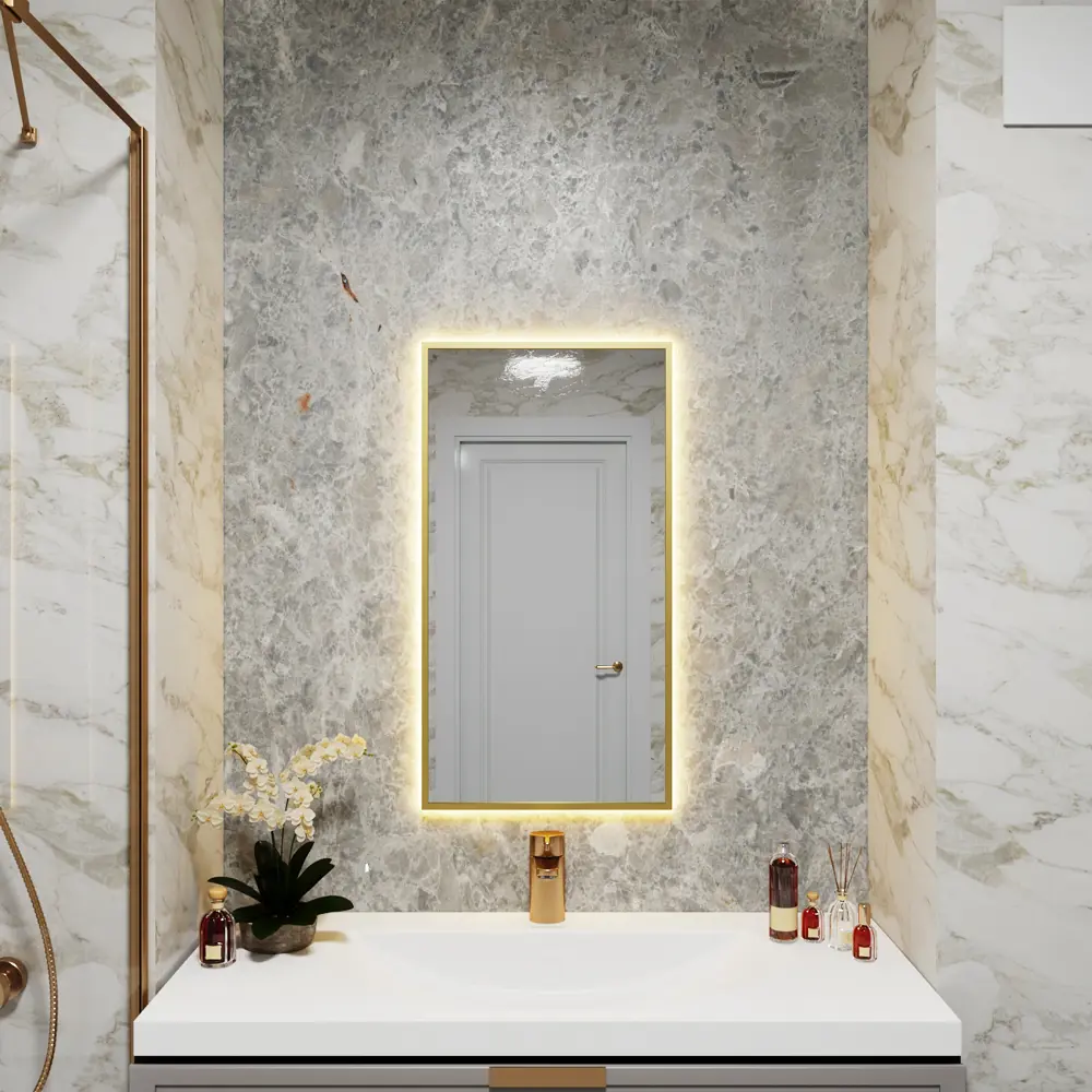 Фото Зеркало со встроенной подсветкой One mirror 9050зст 50x90 см Фото Зеркало со встроенной подсветкой One mirror 9050зст 50x90 см