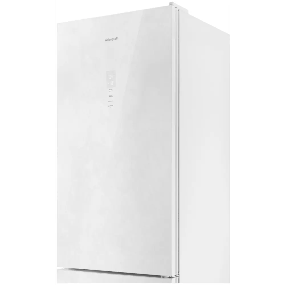 Фото 6 Отдельностоящий холодильник двухкамерный Weissgauff WRK 195 D Full NoFrost White Rock Glass 59.5x195 см цвет белый Фото 6 Отдельностоящий холодильник двухкамерный Weissgauff WRK 195 D Full NoFrost White Rock Glass 59.5x195 см цвет белый