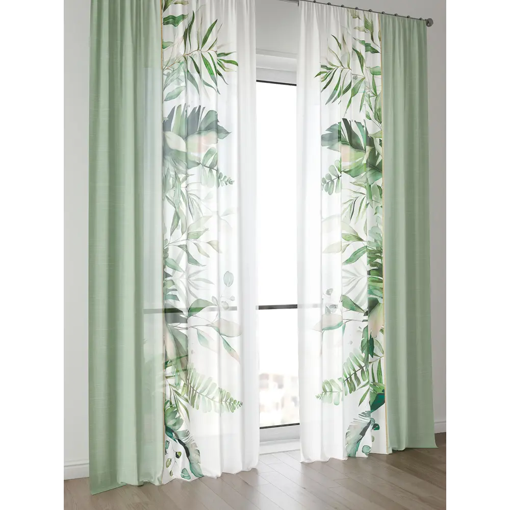 Фото 2 Тюль Comfy Way Алоуна - 55 CW580055-240 150x240 см на шторной ленте цвет белый 2 шт Фото 2 Тюль Comfy Way Алоуна - 55 CW580055-240 150x240 см на шторной ленте цвет белый 2 шт