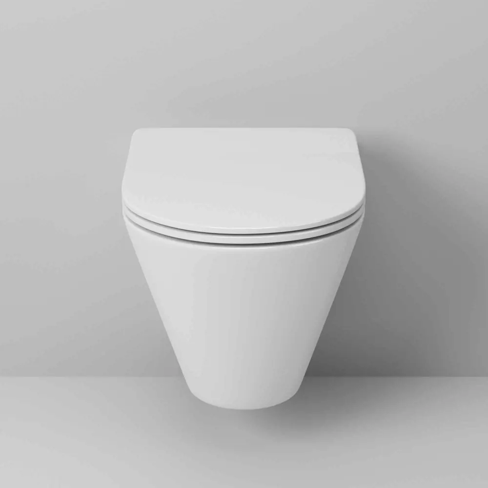 Фото 6 Унитаз Keramastar Credo KR034021N (490*360*350) белый подвесной безободковый с тонкой крышкой Фото 6 Унитаз Keramastar Credo KR034021N (490*360*350) белый подвесной безободковый с тонкой крышкой