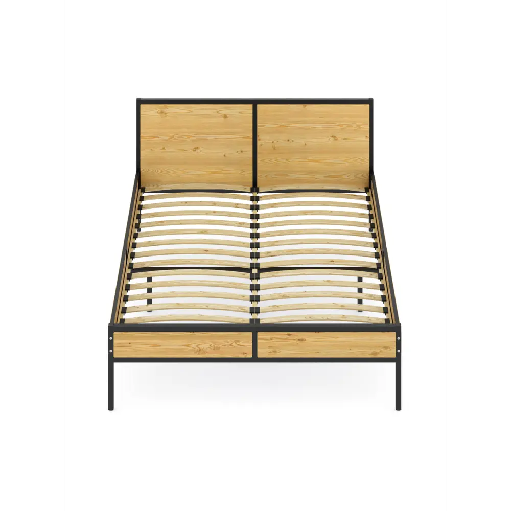 Фото 2 Кровать Solarius Kr160loft-net-black-orto 165 x 90 x 206 см сосна цвет черный Фото 2 Кровать Solarius Kr160loft-net-black-orto 165 x 90 x 206 см сосна цвет черный