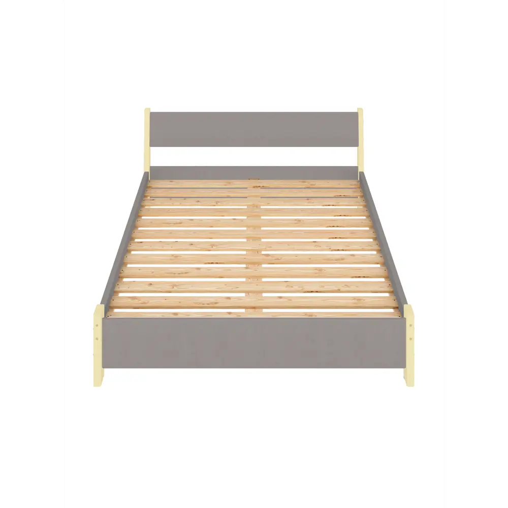 Фото 3 Кровать Solarius Мишка реечное основание 130x80x210см дерево цвет светло-серый/ванильный Фото 3 Кровать Solarius Мишка реечное основание 130x80x210см дерево цвет светло-серый/ванильный