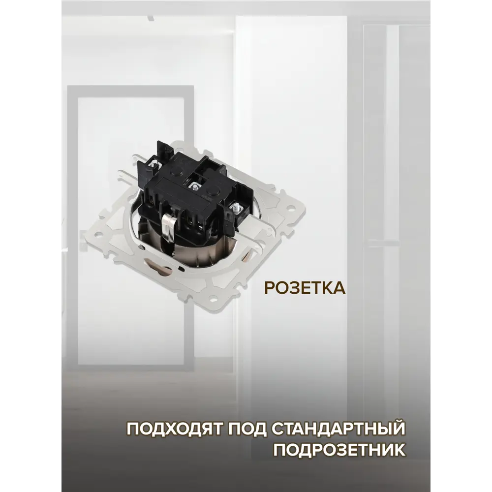 Фото 3 Розетка двойная встраиваемая с рамкой Arte milano SET08-2-41-1x2.shampan с заземлением и крышкой цвет шампань Фото 3 Розетка двойная встраиваемая с рамкой Arte milano SET08-2-41-1x2.shampan с заземлением и крышкой цвет шампань