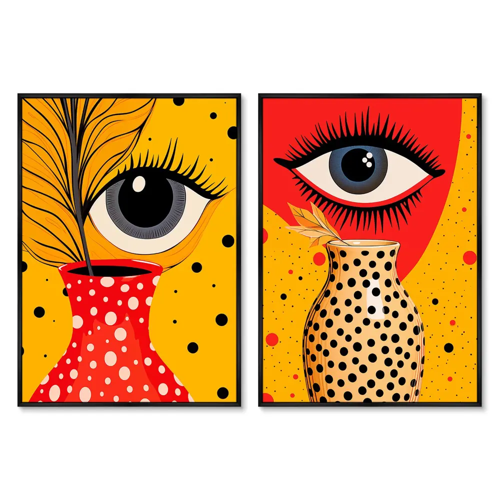 Фото 2 Набор картин Artnomore Vase and Eyes 2024г. AR-777000217 75x105 см 2 шт Фото 2 Набор картин Artnomore Vase and Eyes 2024г. AR-777000217 75x105 см 2 шт