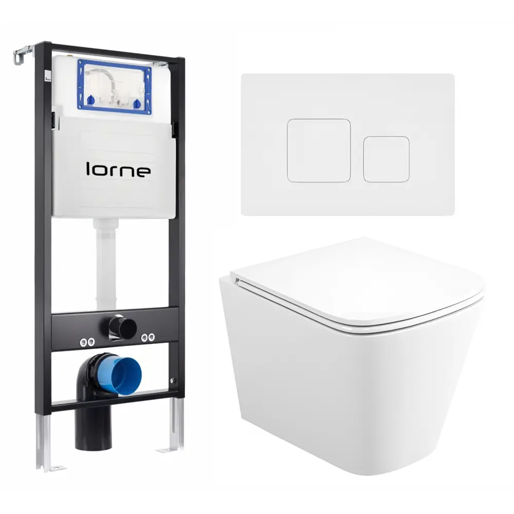 Фото Комплект инсталляция с унитазом Lorne 630310 цвет белый