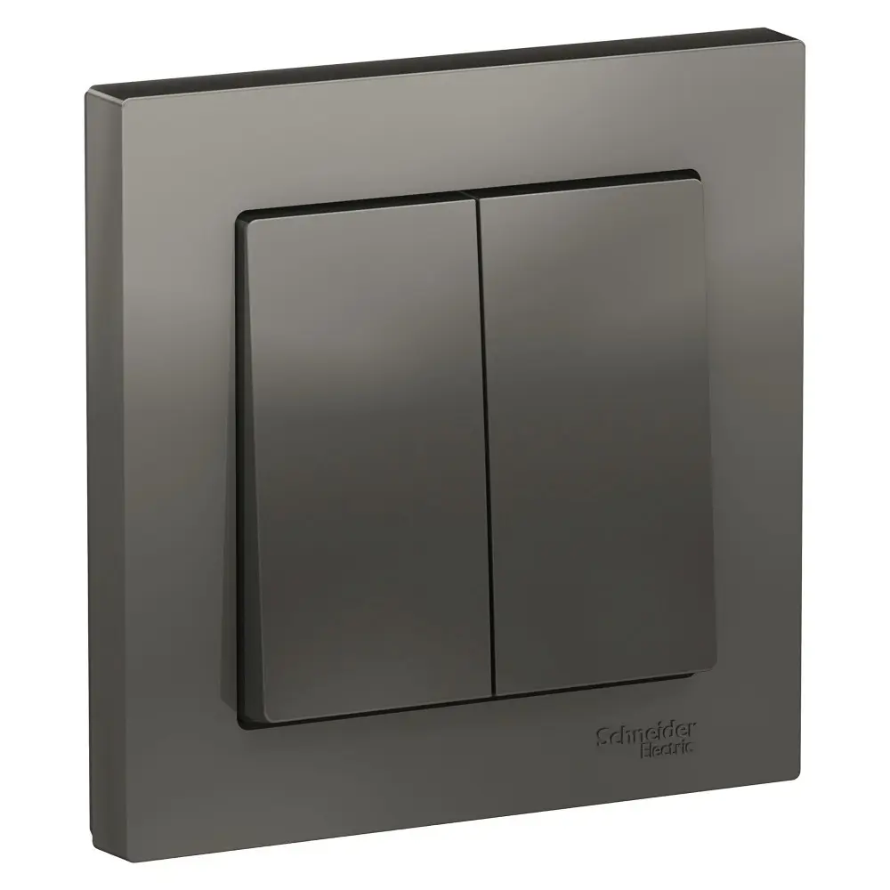Фото Выключатель встраиваемый Systeme electric AtlasDesign ATN000952 2 клавиши цвет серый Фото Выключатель встраиваемый Systeme electric AtlasDesign ATN000952 2 клавиши цвет серый