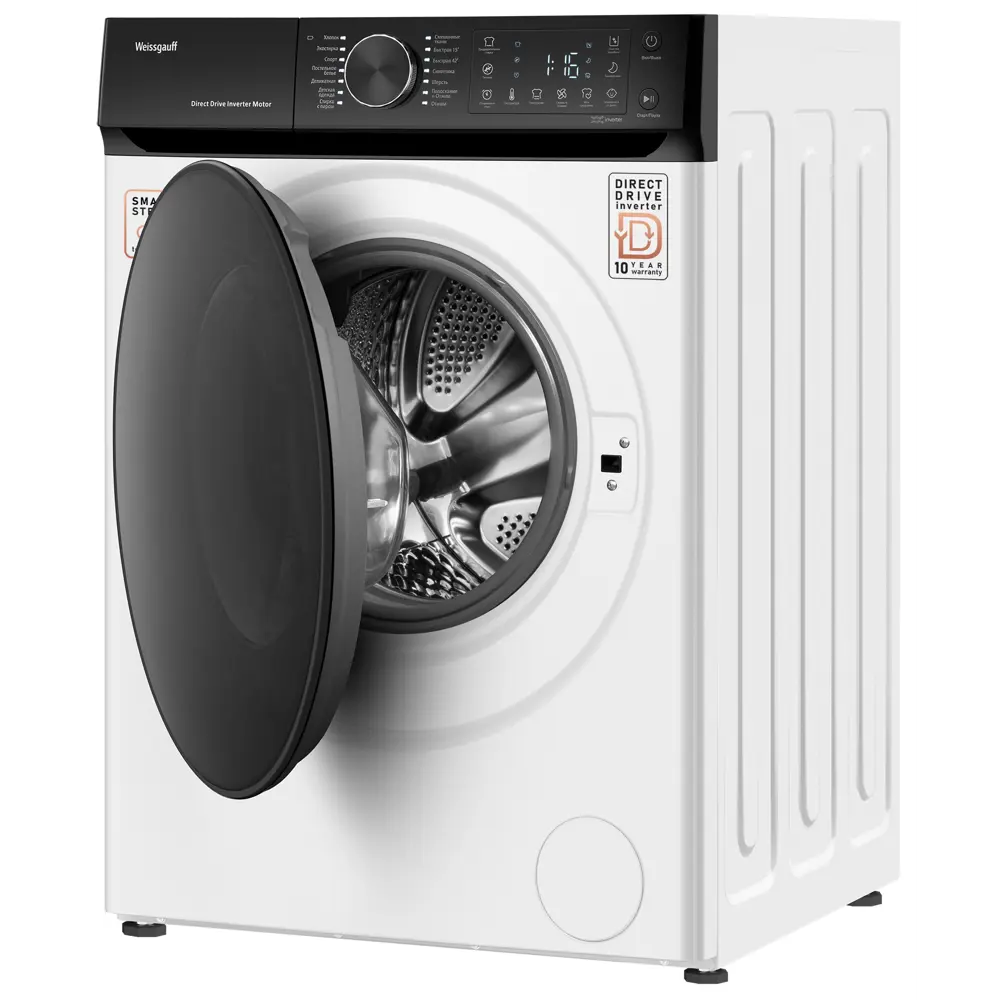 Фото 4 Стиральная машина Weissgauff Wm 59411 direct drive inverter steam 59.5x85x56 см 11 кг цвет белый Фото 4 Стиральная машина Weissgauff Wm 59411 direct drive inverter steam 59.5x85x56 см 11 кг цвет белый