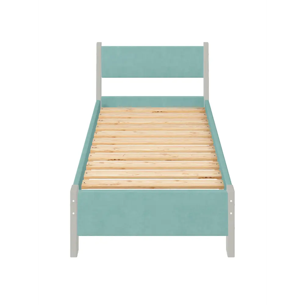 Фото 2 Кровать Solarius Мишка реечное основание 100 x 80 x 200 см дерево цвет тиффани;платиновый Фото 2 Кровать Solarius Мишка реечное основание 100 x 80 x 200 см дерево цвет тиффани;платиновый