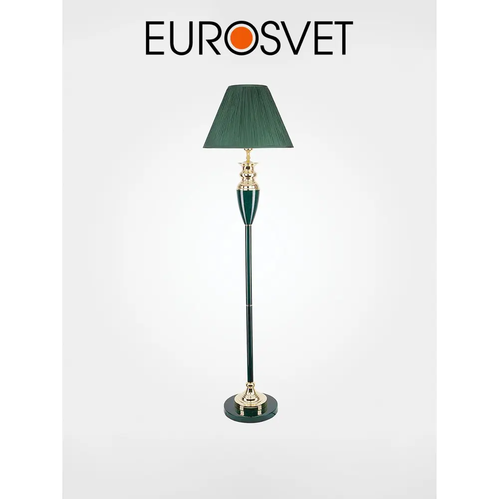 Фото 2 Торшер классический с абажуром EUROSVET Majorka 009/1T GR (зеленый) 160 см E27 Фото 2 Торшер классический с абажуром EUROSVET Majorka 009/1T GR (зеленый) 160 см E27