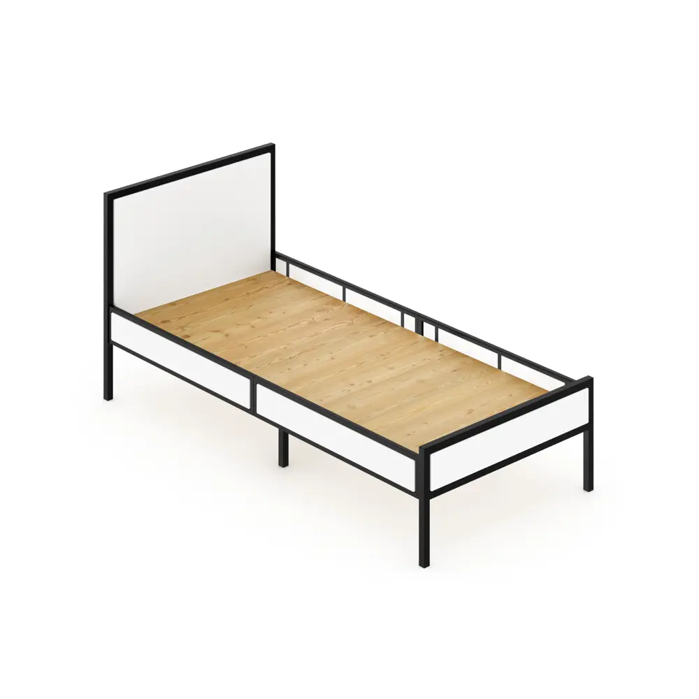 Фото Кровать Solarius kr90loft-bel-black-full 95 x 90 x 206 см сосна цвет белый, черный Фото Кровать Solarius kr90loft-bel-black-full 95 x 90 x 206 см сосна цвет белый, черный