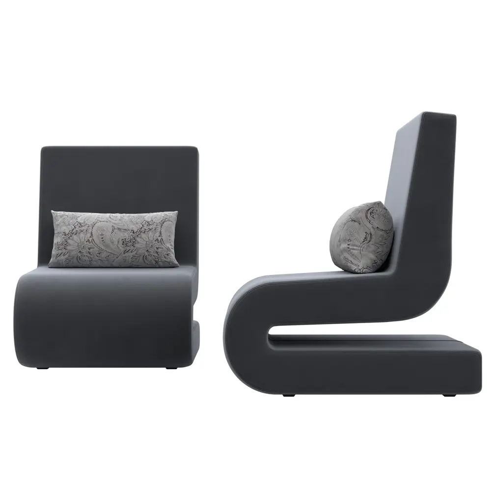 Фото 2 Кресло Волна Лига диванов 115679 65x78x77 см велюр цвет серый 2 шт. Фото 2 Кресло Волна Лига диванов 115679 65x78x77 см велюр цвет серый 2 шт.