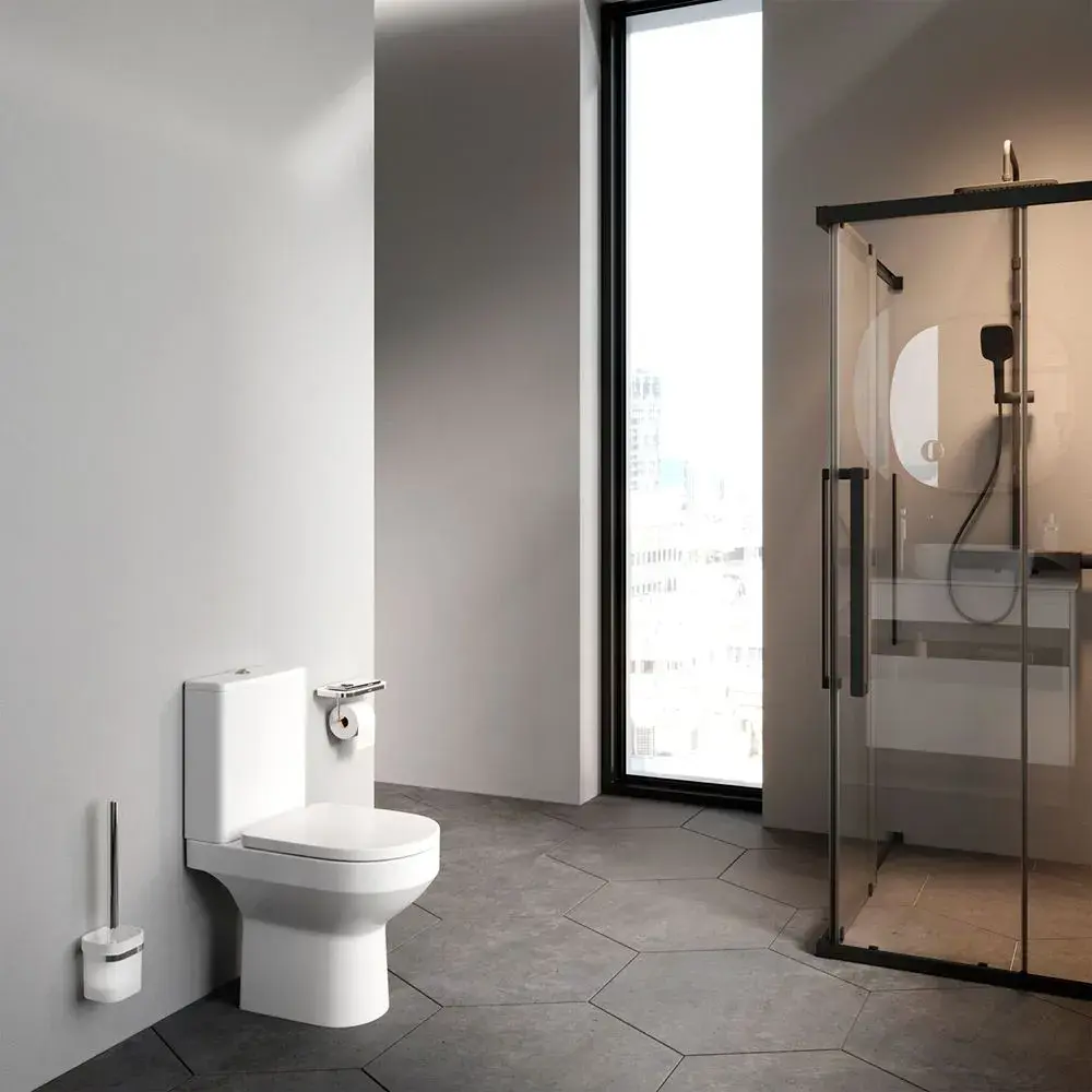 Фото 7 Унитаз-компакт AM.PM Spirit 2.0 C708600WH безободковый с бачком без сиденья, из стекловидного фарфора Фото 7 Унитаз-компакт AM.PM Spirit 2.0 C708600WH безободковый с бачком без сиденья, из стекловидного фарфора