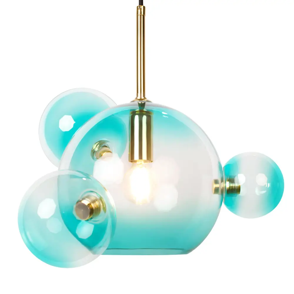 Фото 4 Светильник подвесной Loft It Bolle Lf_2027-p4_blue_mini 1 лампа 1.57 м² цвет золото/прозрачный/голубой Фото 4 Светильник подвесной Loft It Bolle Lf_2027-p4_blue_mini 1 лампа 1.57 м² цвет золото/прозрачный/голубой