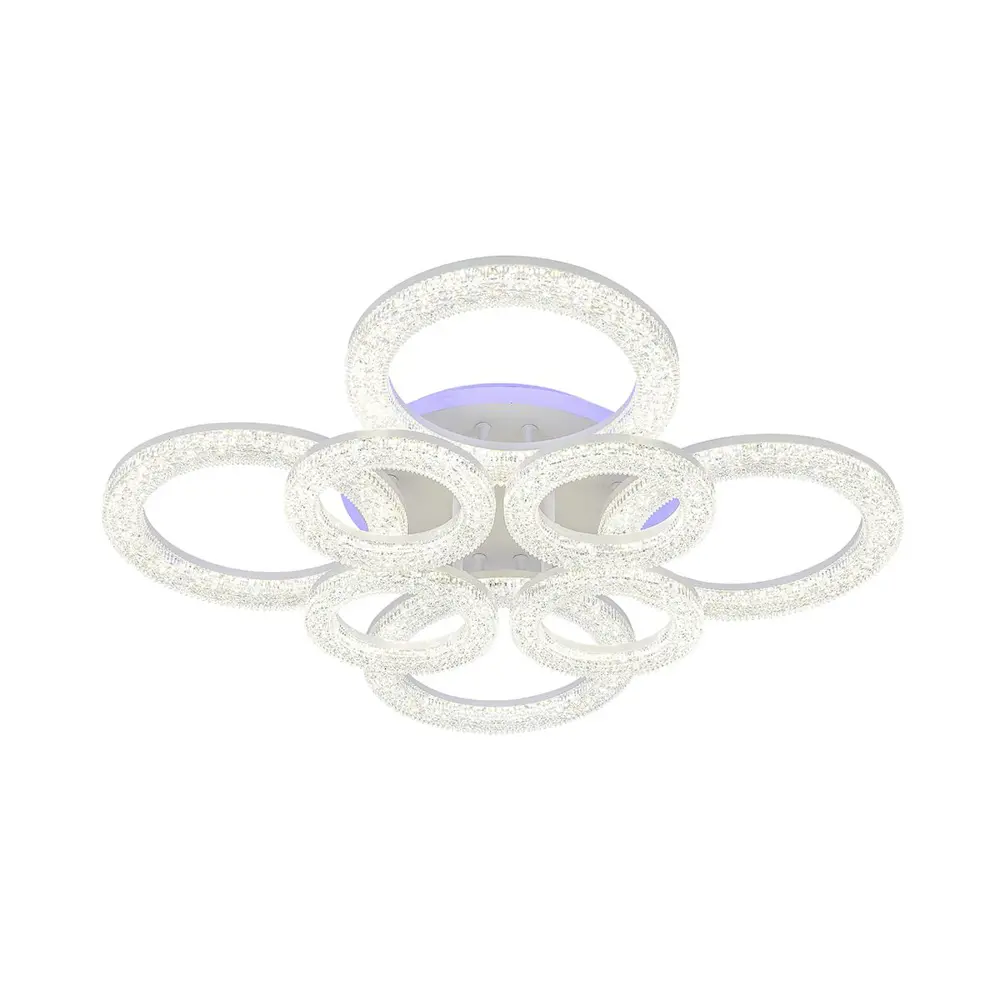 Фото Люстра потолочная светодиодная Escada 10296--8LED BL Alunit с пультом управления 2 м² регулируемый белый свет цвет белый Фото Люстра потолочная светодиодная Escada 10296--8LED BL Alunit с пультом управления 2 м² регулируемый белый свет цвет белый