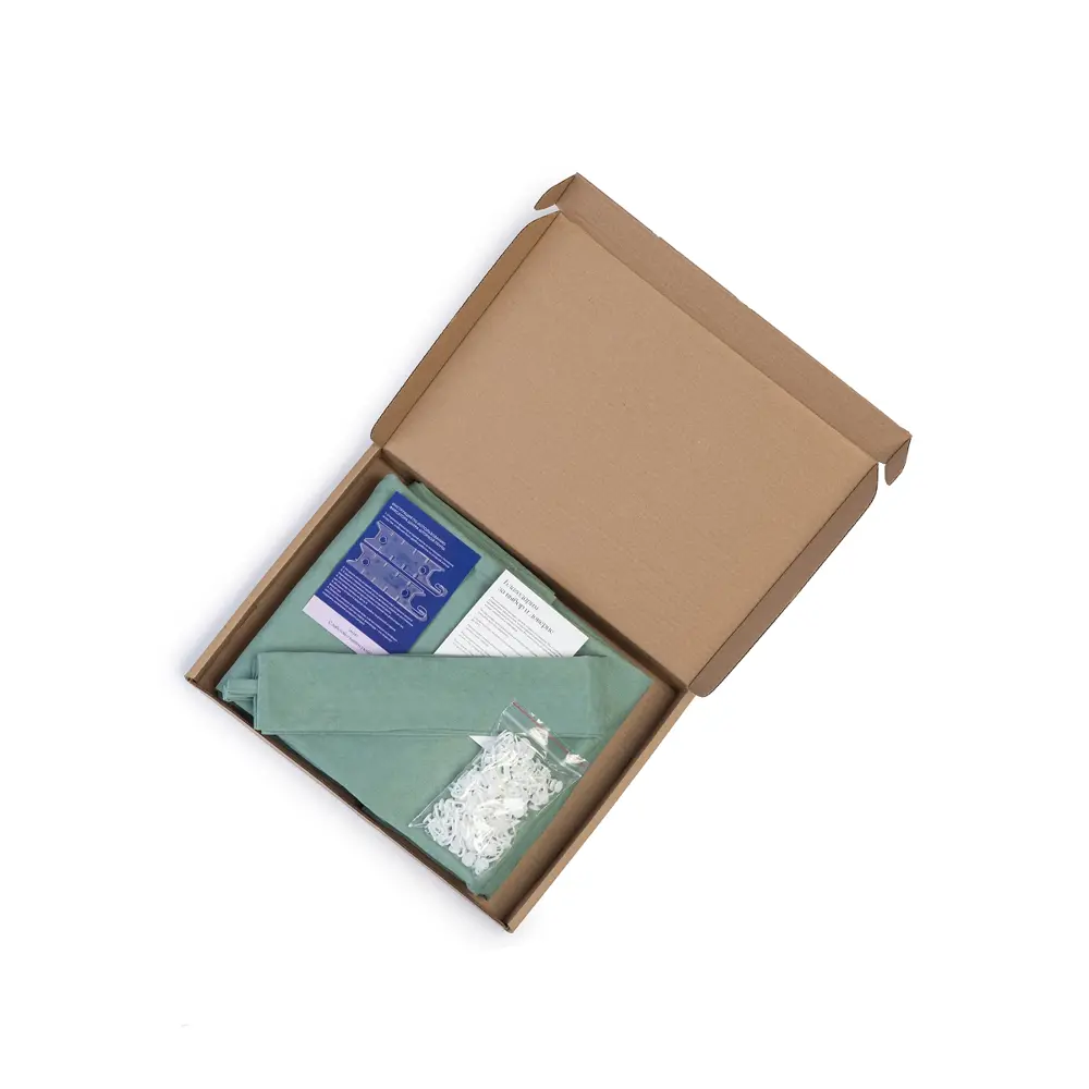 Фото 6 Комплект штор на шторной ленте Юмарт 300x265 см цвет светло-зеленый, нежная мята