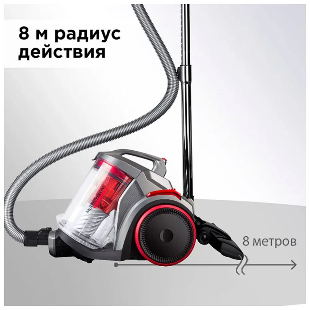 Фото 8 Пылесос с контейнером Redmond Rv-c335 красный 2200 Вт 3 л цвет красный Фото 8 Пылесос с контейнером Redmond Rv-c335 красный 2200 Вт 3 л цвет красный
