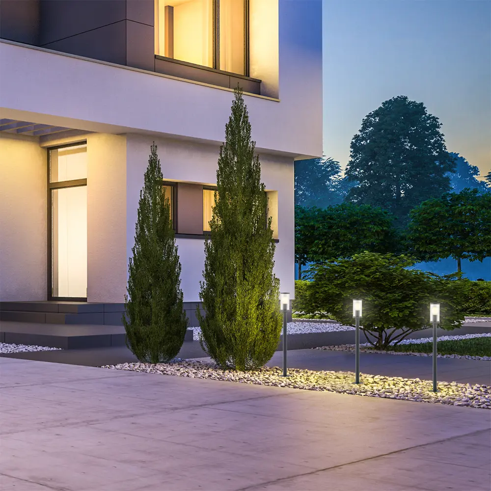 Фото 2 Фонарный столб уличный Escada 30003 Esc_30003g_02 40 Вт 80 см IP44 цвет серый