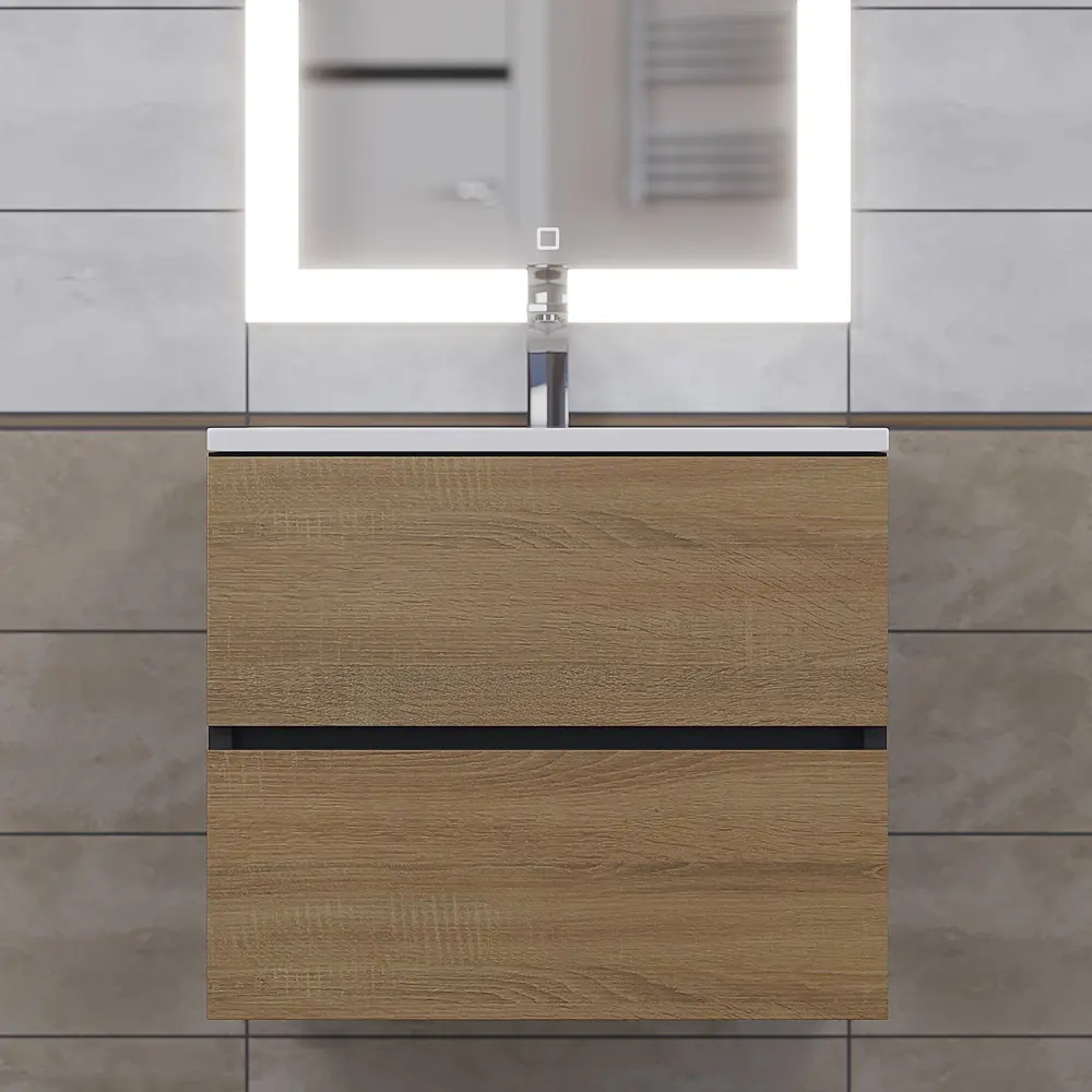 Фото 2 Тумба под раковину Uperwood 2930205257 60см цвет черный/дуб сонома Фото 2 Тумба под раковину Uperwood 2930205257 60см цвет черный/дуб сонома