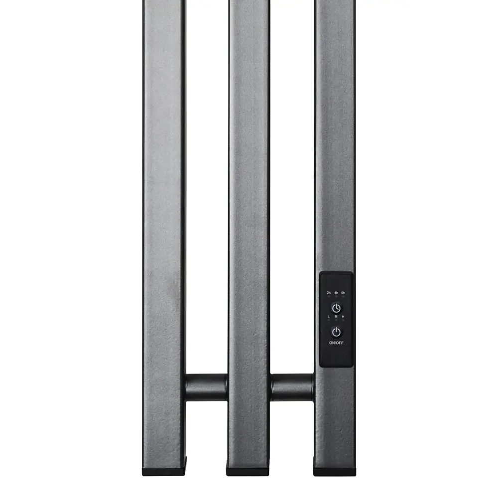 Фото 3 Полотенцесушитель электрический Primoclima Sol Q E Graphite 150x1200 мм 100 Вт с терморегулятором I-образный цвет графитовый Фото 3 Полотенцесушитель электрический Primoclima Sol Q E Graphite 150x1200 мм 100 Вт с терморегулятором I-образный цвет графитовый